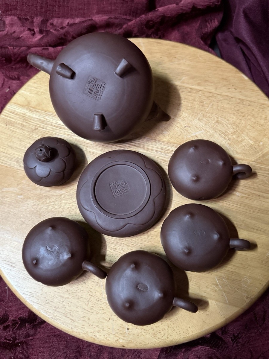 JC13- Vintage Chinese Yixing Zisha Purple Sand Tea Set - 1