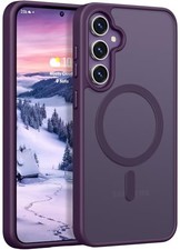 Samsung Galaxy S23 FE Case Magnetic Translucent Frosted Hard Back Matte Purple