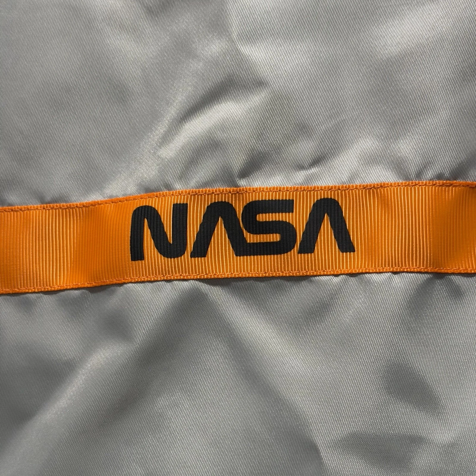 ASSTseries Bomber Jacket NASA Gray Adult Zip Front Windbreaker Size Medium NWOT! image 5