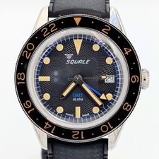 Squale SUB-39 GMT "Blackfin" Black Guilloch U.S. Exclusive