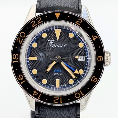 Squale SUB-39 GMT ''Blackfin'' Black Guilloché U.S. Exclusive