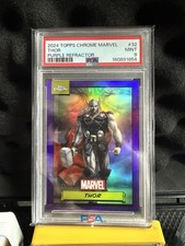 2024 Topps Chrome Marvel Thor Purple Refractor /75 PSA 9