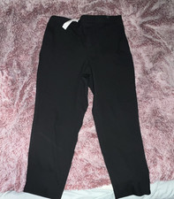 Banana Republic High Rise Tapered Ankle Pants Black Solid Women
