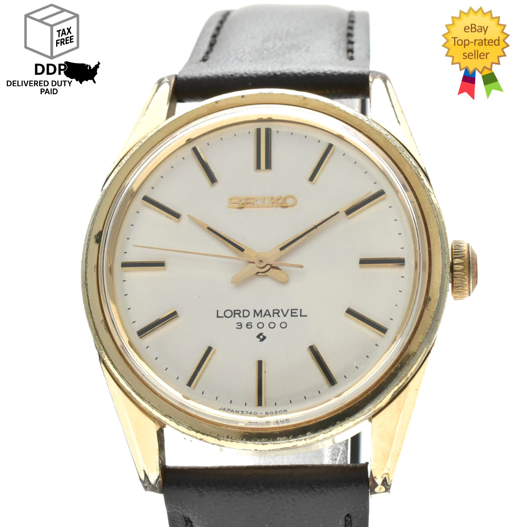 Vintage [Exc+4] SEIKO Load Marvel 36000 5740-8000 Hand winding Men's watch JAPAN