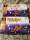New Sylvania Halloween Series 10 Dangling Spider Indoor Creepy Lights 9’