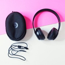 Beats by Dr. Dre Solo3 Wireless Headphones Matte Black Case Cable A1796 - Works