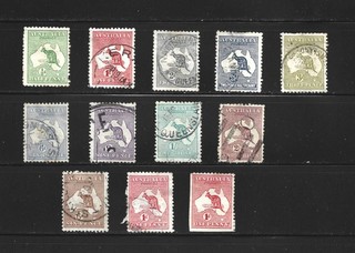 Australia KGV Kangaroos Collection (67002)