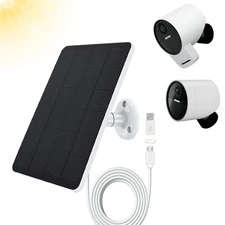 Solar Panel Compatible with SimpliSafe Outdoor Security Camera, Waterproof 4W 5V