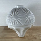Vintage Antique HAWKEYE White Milk Glass Lightning Rod