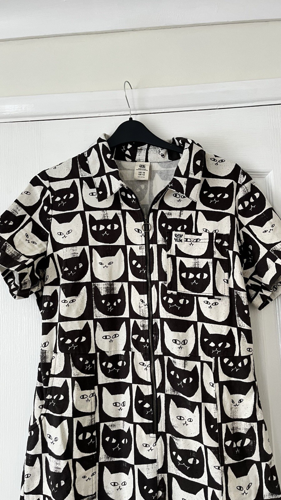 Rare Lucy & yak Size 16 Eniko Cat LE Print Jumpsuit image 2