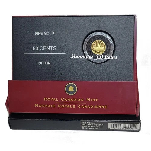 2005 Canada 50 Cent Voyageur 1/25oz. 9999 Pure Gold