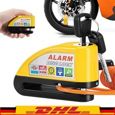 Motorrad Scheibenbremsenschloss Motorradschlösser Anti-Diebstahl 110dB Alarm DHL