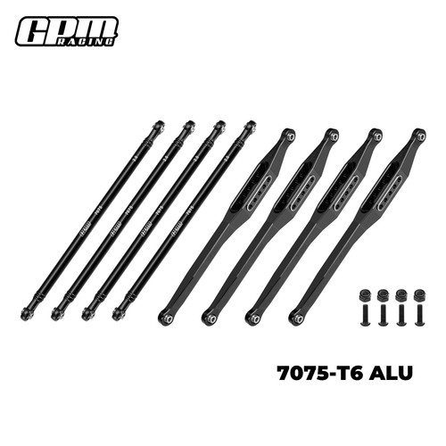GPM 7075-T6 Alloy Upper & Lower Link Bar Set For LOSI 1/8 LMT 2.0 Grave Digger - Picture 8 of 12