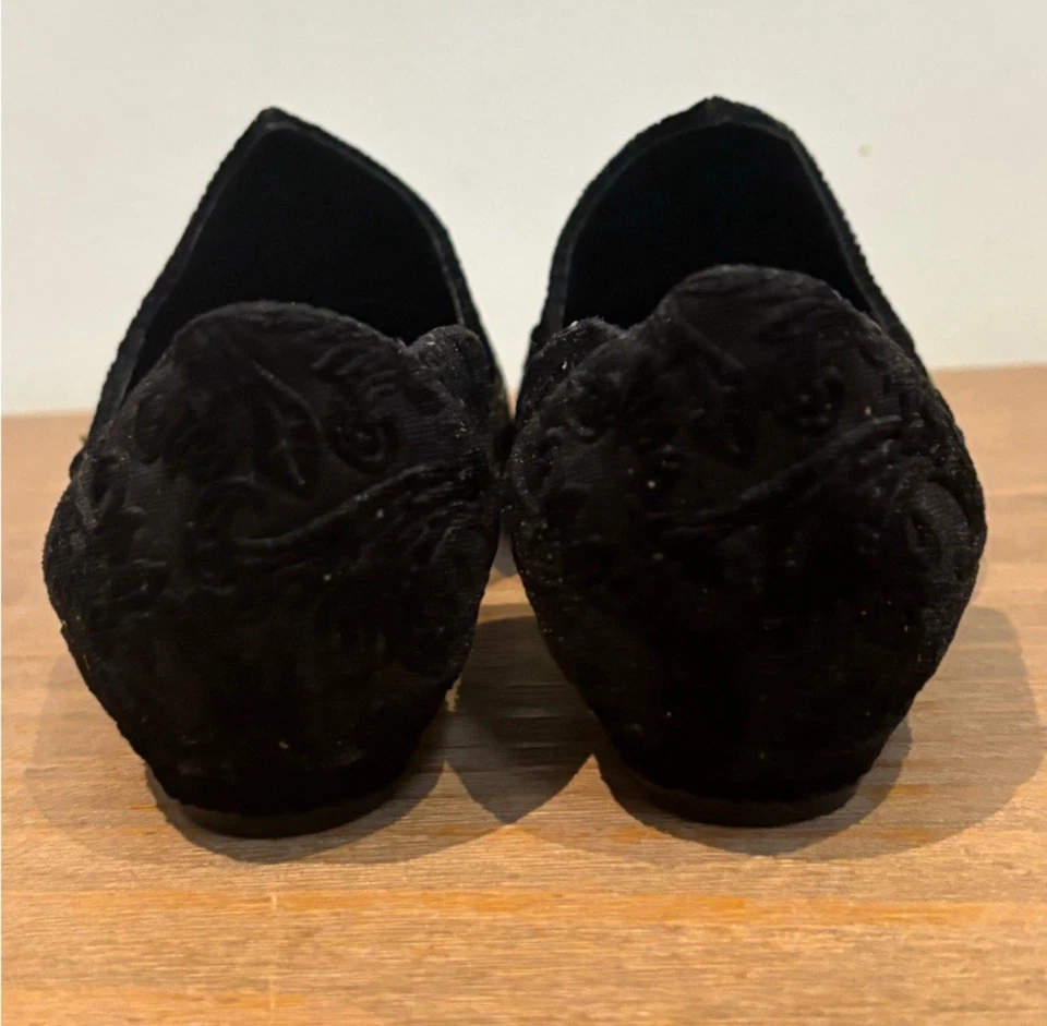 ERDEM brocade velvet embroidered black floral pointed toe slippers 36 $199 - Image 4 of 4