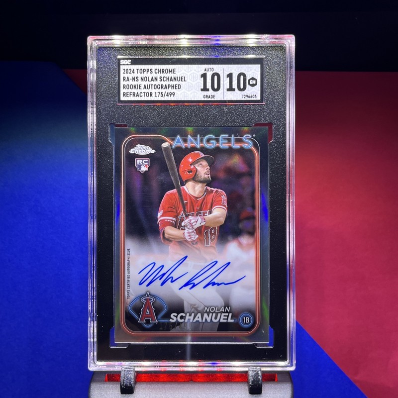 💎💎 2024 Topps Chrome Nolan Schanuel Rookie Autograph Refractor /499 SGC 10