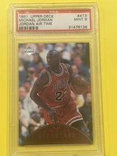 1997 UPPER DECK BASKETBALL #AT3 MICHAEL JORDAN AIR TIME - Graded PSA 9 MINT
