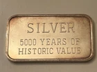 Vintage Empire International 5000 Years of Historic Value 1 T-oz 999 Silver Bar