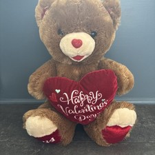 Dan Dee Sweetheart Teddy Bear 2014 Valentines Brown Red Heart 19" Soft Plush