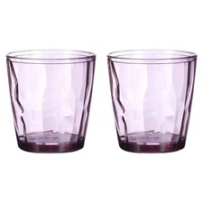 2Pcs 7oz Acrylic Drinking Glasses Plastic Reusable Tumblers Purple