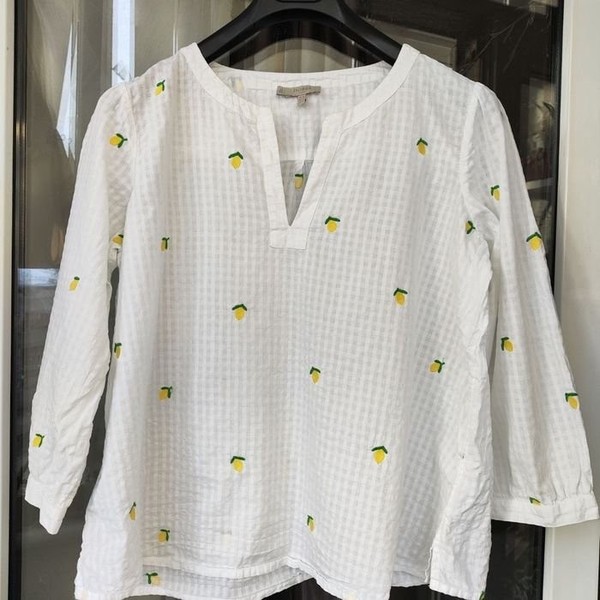 Women Hobbs Shirt White Cotton