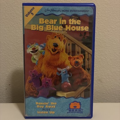 Bear In The Big Blue House Dancin The Day Away Listen Up Volume 3 VHS Tape 1998