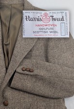 Harris Tweed Stanley Blacker Vintage Blazer Sport Coat Jacket Heavy Wool 44"
