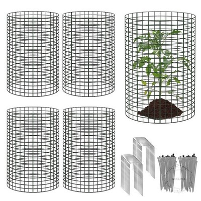 15 Pcs Large Wire Plant Protector from Animals, 5 Pack 24'' H X 12'' Dia Metal Pla