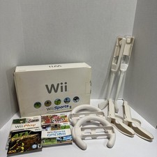 Nintendo Wii Console Sportiva In Box Bundle 2 Controller 4 Giochi + Accessori