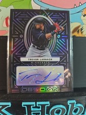 2022 Chronicles Obsidian Electric Etch Purple 64/99 Trevor Larnach Auto 