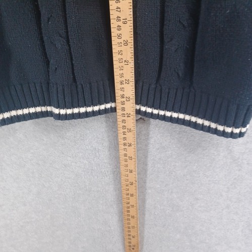 The Childrens Place Classic Cable Knit Vest XL 14 Blue Preppy Pullover V-Neck - Picture 9 of 18