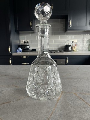 Vintage Samobor handgeschliffene Kristall Karaffe Top Zustand