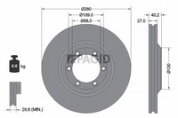 2X Pagid Bremsscheibe 54748NC FüR Isuzu MAX 1 TFR TFS 3 2 DDI TFR87 TFR87J 4X4