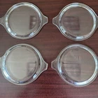 PYREX 470-C Clear Glass Replacement Lids Lot of 4 Fits 471-B 472-B 473-B Vtg