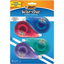 BIC Wite-Out Correction Tape, 4-PK