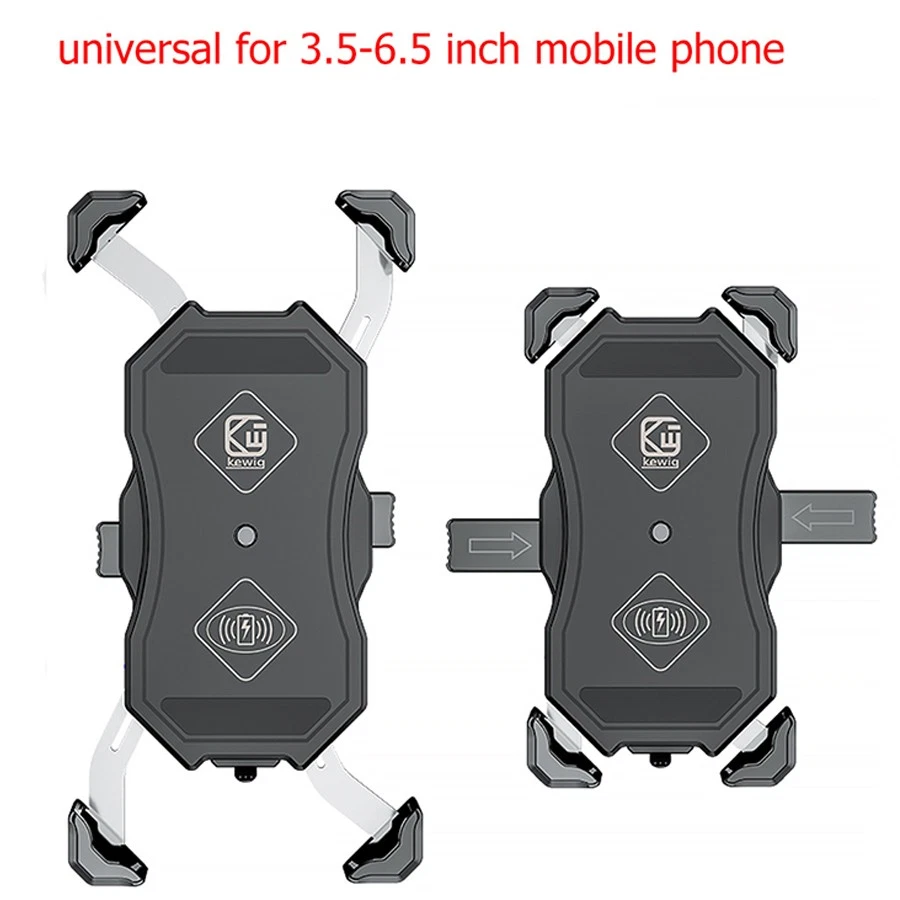 15W Phone Holder Wireless Charger USB Charging Mount for Motorbike Handlebar US - Image 3 of 4