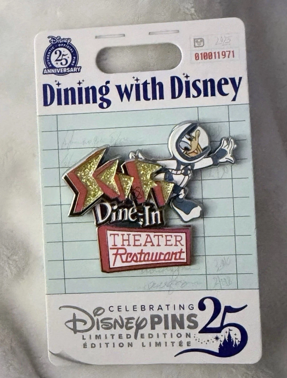 2025 WDW Dining with Disney 11/12 SCI-FI DINE-IN Donald Limited Ed LE2500