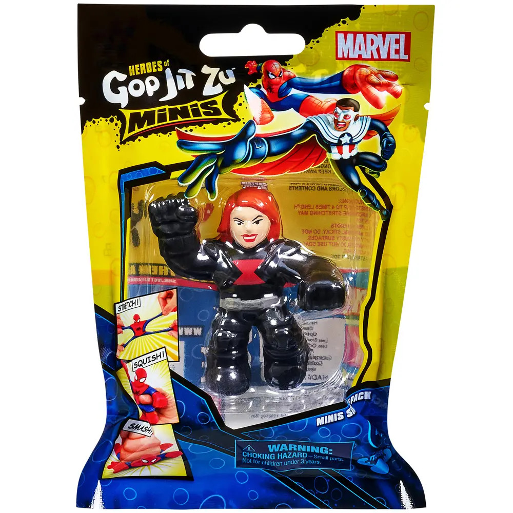 Heroes of Goo Jit Zu Black Widow Marvel Minis Figure Pack Stretch Squish Ages 4+