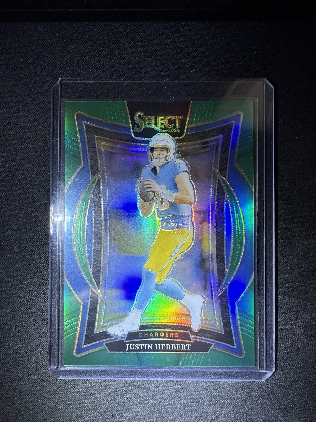 2024 Panini Select - Concourse Justin Herbert #41 Green Prizm /5