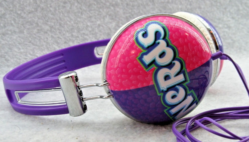 DGL Nerds Candy Over Ear Headphones ~ 3.5mm Jack 4 Foot Cord Purple & Pink VIDEO