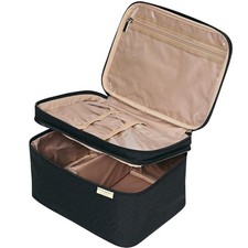 Large Double Layer Travel Makeup Bag Women Cosmetic Case Organizer Travel-Size