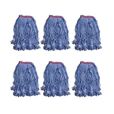 Loop-End Mop Head , 6 Pack   Commercial & Industrial Mop Heads with 1.25'' Hea...