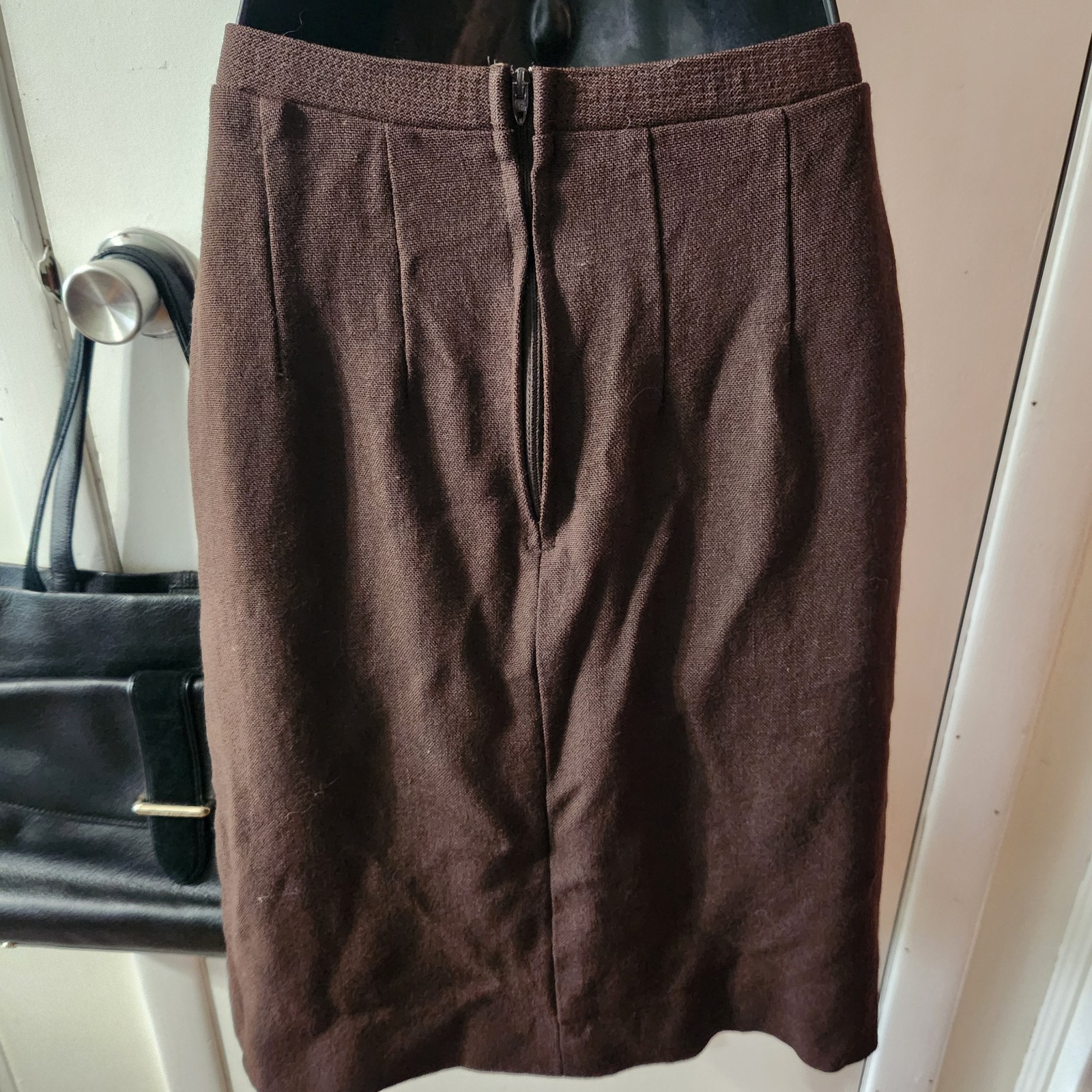 1960s Carol Brent Vintage Medium Brown Skirt sold by Montgomery Ward 