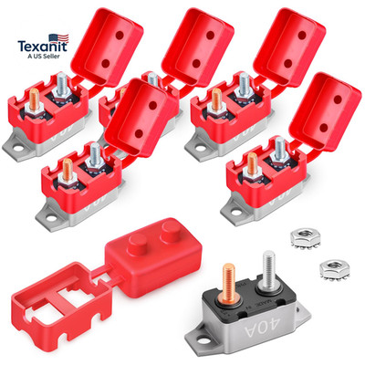 40Amp Automatic Reset Circuit Breaker 12V-24V DC for Automotive Marine Boat Car