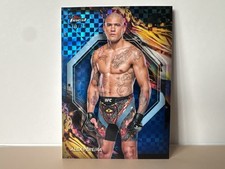 Alex Pereira /75 - 2024 Topps Finest UFC - Uncommon #101 Blue Checkerboard