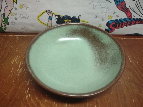 Vintage Frankoma Pottery 6.5" Plainsman Brown Green Bowl  Dish # 4Z