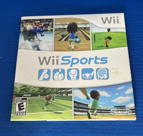 Nintendo Wii Sports Cardboard Sleeve Complete Case And Manual