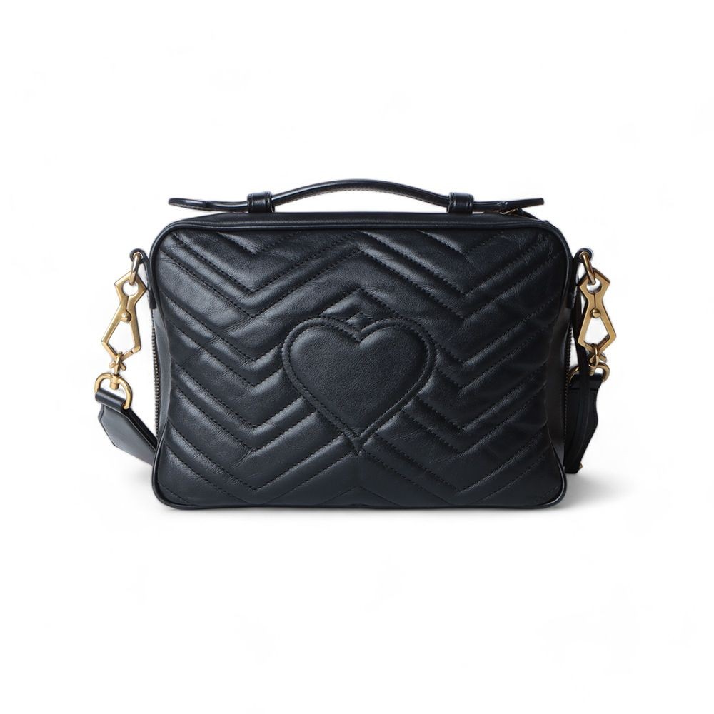 Gucci GG Marmont Matelassé Top Handle Crossbody Bag 498100