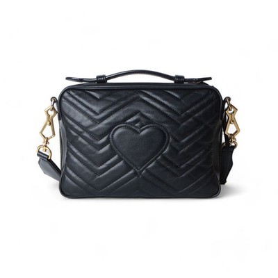Gucci GG Marmont Matelassé Top Handle Crossbody Bag 498100