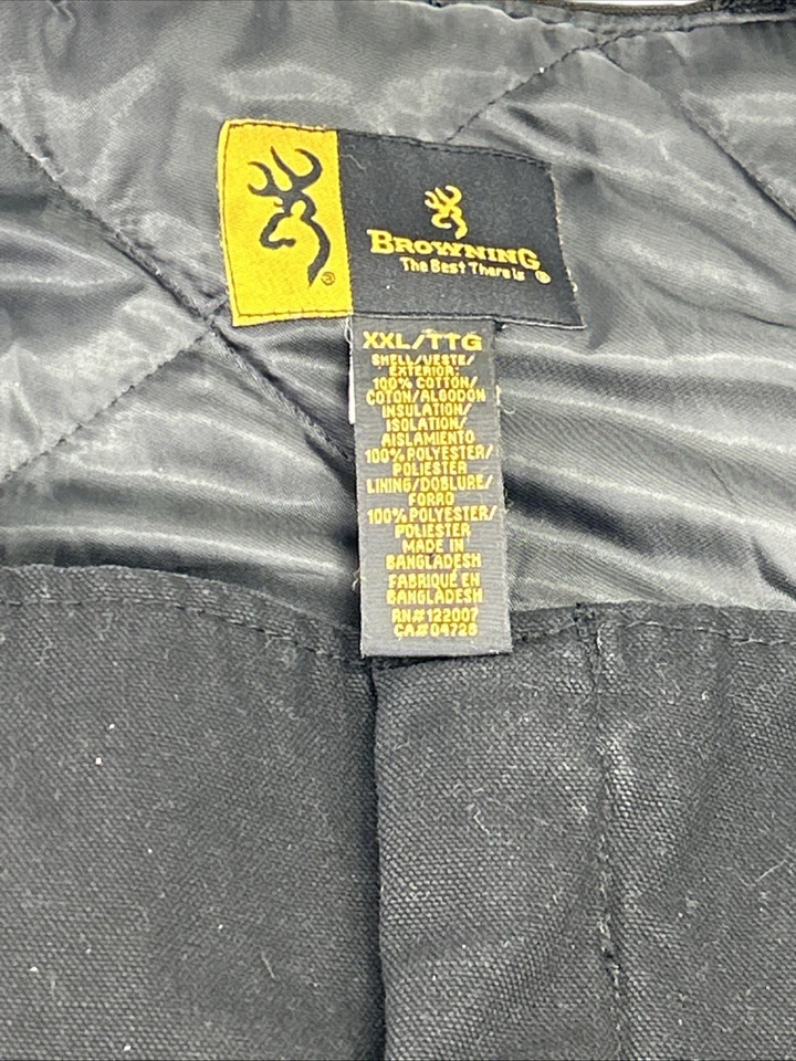 Mono con tirantes aislado Browning para hombre 2XL negro ropa de trabajo exterior cremallera/pierna a presión Foto 3 de 4