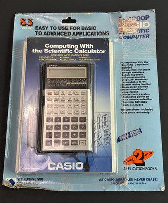 NOS - Vintage Sealed CASIO Model FX-4000P Scientific Calculator W/ Manuals